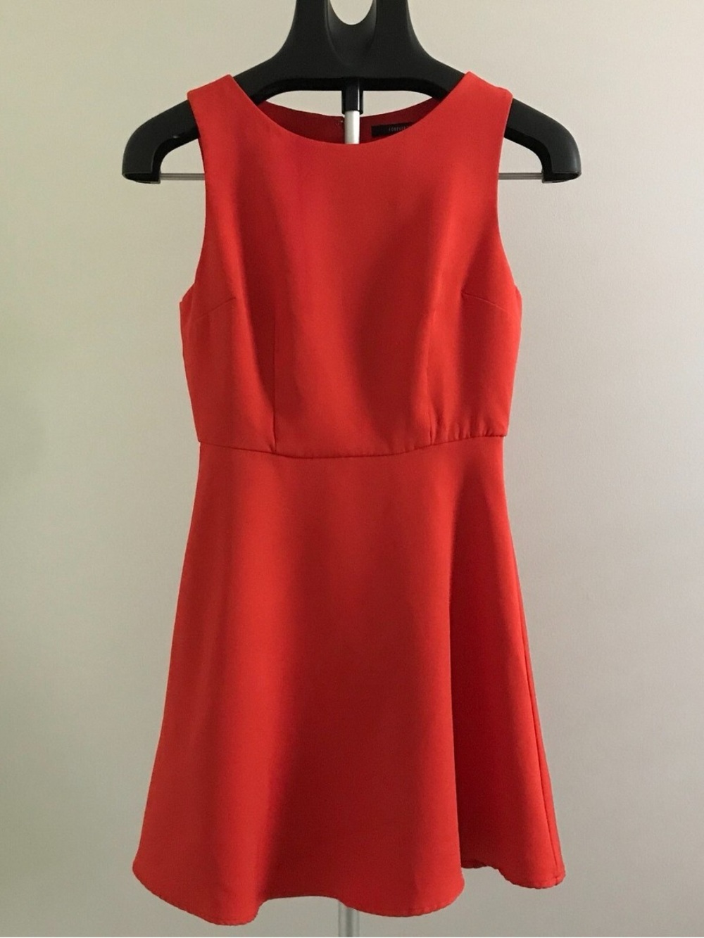 Forever 21 Sleeveless Red Fit-and-Flare Dress